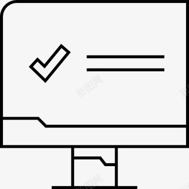 检查在线检查标记计算机显示器数据图标