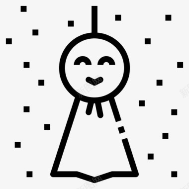 日本娃娃雨娃娃日本天气图标