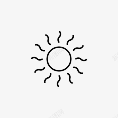 炎热太阳白天炎热图标