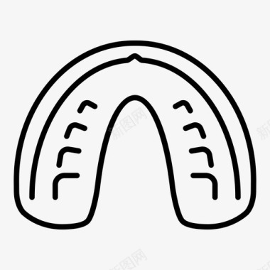 运动护齿板运动牙齿图标