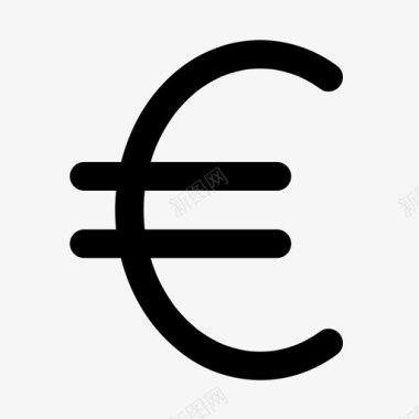 火焰欧元图标欧元货币收入图标