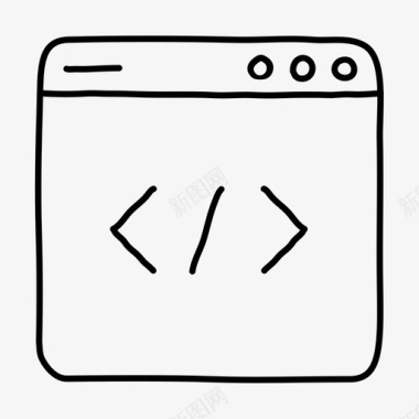 编码开发者界面编码交互图标