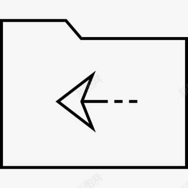 矢量后退图标文件夹后退存档箭头图标