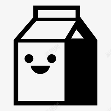 牛奶牛奶盒牛奶图标