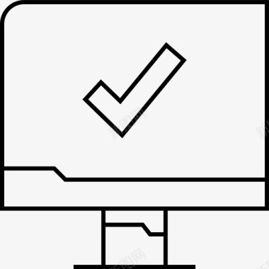 检查联机检查标记检查标记计算机图标