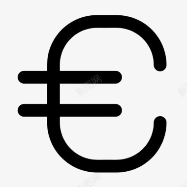 火焰欧元图标欧元货币收入图标