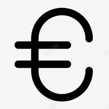 火焰欧元图标欧元货币收入图标