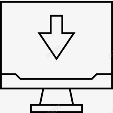 计算机信息箭头向下分析计算机图标