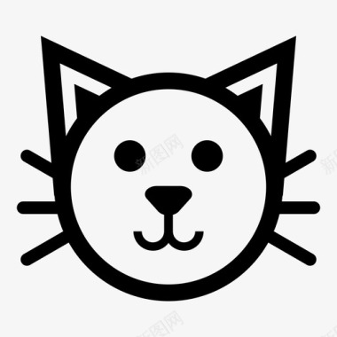 猫免扣猫动物猫脸图标