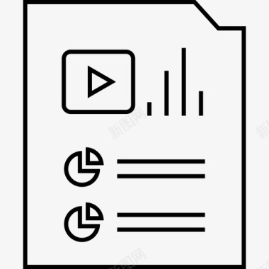 数据报告信息图表网页图标