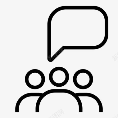 小组沟通商务沟通会话图标