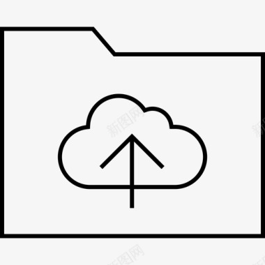 浅色卡纸文件夹云存档文件图标