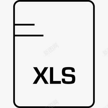 文件页面xls文档扩展名图标