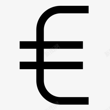 火焰欧元图标欧元货币收入图标