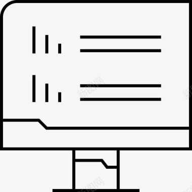 矢量数据分析图标数据分析计算机显示器信息图形图标