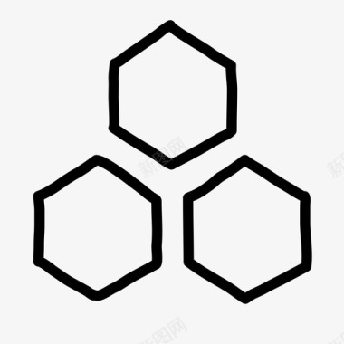 分子结构分子手绘药物图标