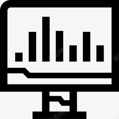 商务演示图形商务在线数据计算机显示器信息图形图标