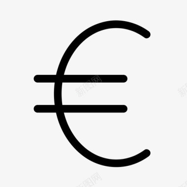 火焰欧元图标欧元货币收入图标