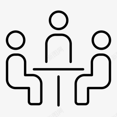 小组会议商务商务会议图标