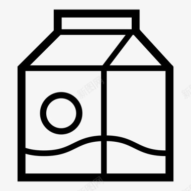萌萌牛奶盒牛奶盒牛奶牛奶纸盒图标