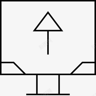 电脑图信息电脑箭头向上箭头电脑显示器图标