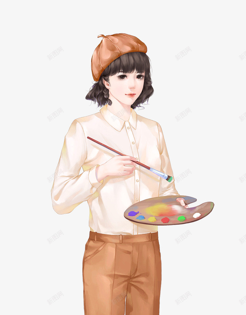 少女画家l21png免抠素材_88icon https://88icon.com 少女 女画家