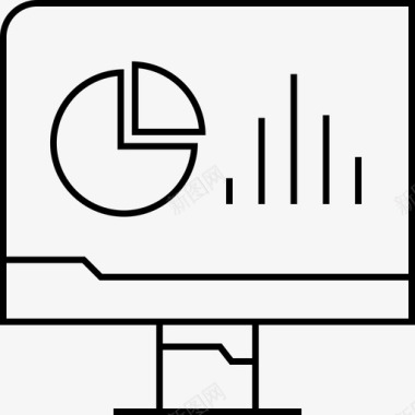 矢量数据分析图标数据分析计算机显示器信息图形图标