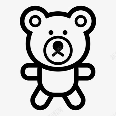 玩具熊模板下载泰迪熊孩子软玩具图标