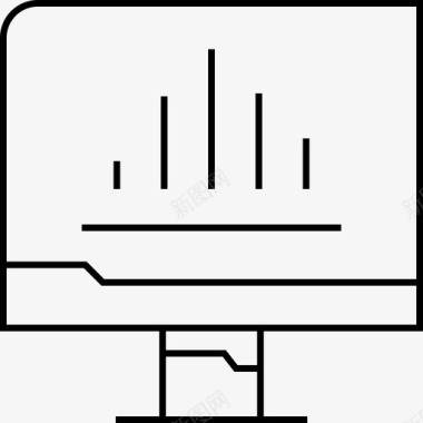 矢量数据分析图标数据分析计算机显示器信息图形图标