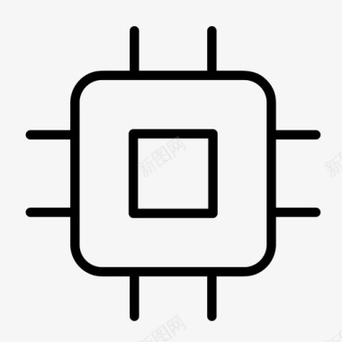 硬件图标微芯片计算机电子图标