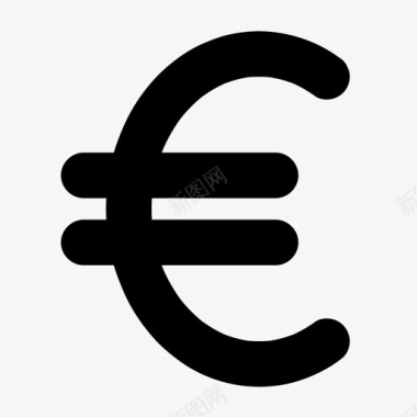 火焰欧元图标欧元货币收入图标