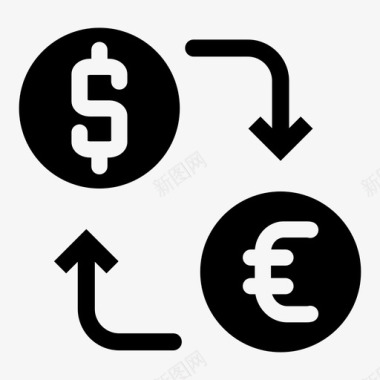 欧元图标货币兑换银行美元图标