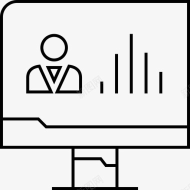 矢量数据分析图标数据分析计算机显示器信息图形图标