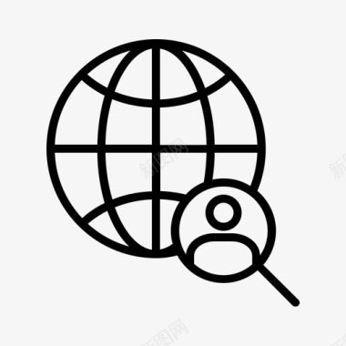 全球用户互联网搜索配置文件图标