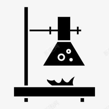 重力测试实验锥形烧瓶火灾图标