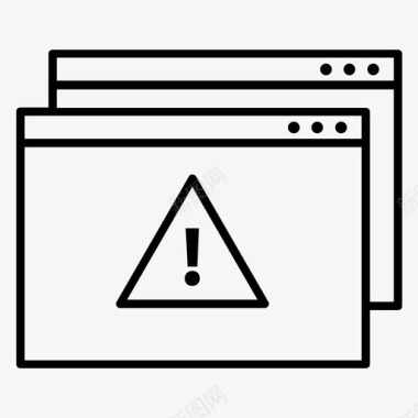 找到网站未找到浏览器警告图标