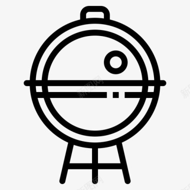 火焰图标烤架烧烤厨师图标