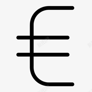 火焰欧元图标欧元货币收入图标