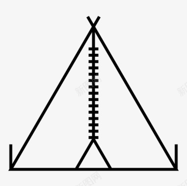游露营帐篷露营图标