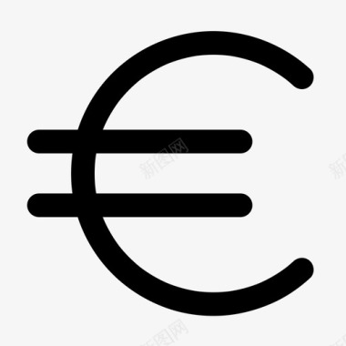火焰欧元图标欧元货币收入图标