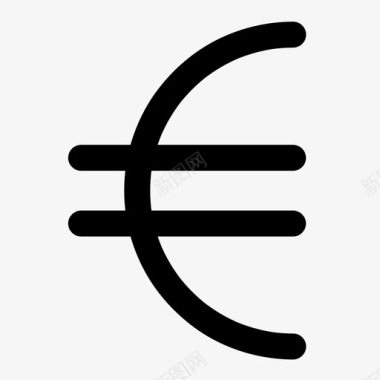 火焰欧元图标欧元货币收入图标