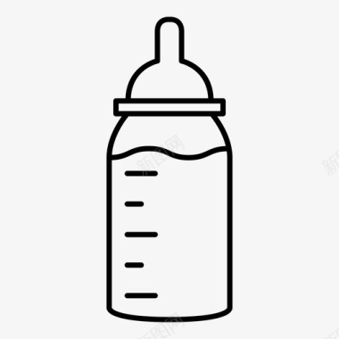 矢量奶嘴婴儿奶瓶喂食器奶嘴图标