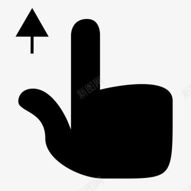 滑动条icon向上滑动手势图标
