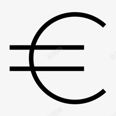 火焰欧元图标欧元货币收入图标