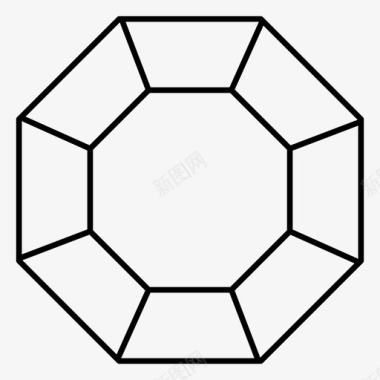 钻石图标宝石钻石钻石形状图标