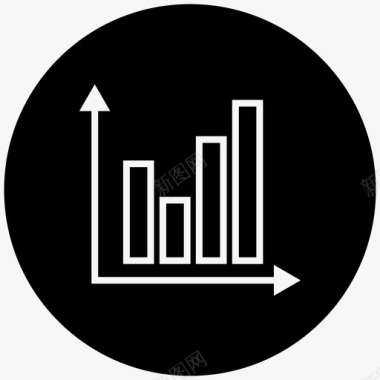 统计报告图条形图分析增长图标