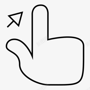 滑动条icon滑动对角线手手势图标
