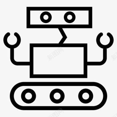 智能人工机器人人工智能机器图标