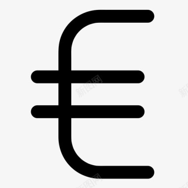 火焰欧元图标欧元货币收入图标