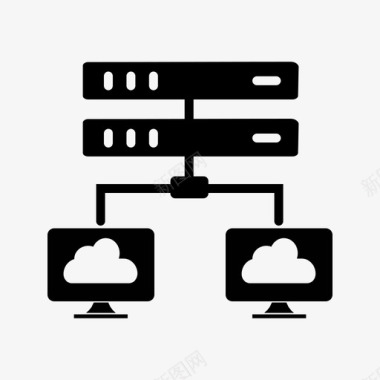 云服务器云服务器云计算云数据库图标